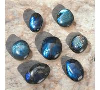 arana's Labradorite Pierre Naturelle - Pierre de Palme pour Relaxation Stress Méditation Yoga Bien-être - Polie artisanale faite à la main - Cristal pour lithothérapie (Labradorite, 6-7 cm)