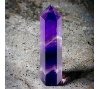 arana's - Obélisque d'améthyste - Cristaux de guérison en baguettes tour 6 côtés facettés terminaison pointe - Méditation thérapie guérison chakras - Pierres naturelles (1, barre améthyste)