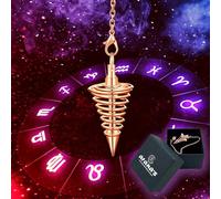 arana's - Pendule divination professionnelle de radiesthésie en SPIRAL - Métal or rose - Thérapie par énergie curative - Voyance Zahori clairvoyance reiki - Ésotérisme (Or rose)