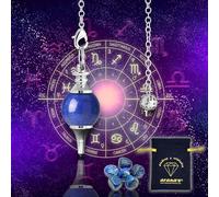arana's - Pendules de divination professionnelle LAPISLÁZULI - Pendules radiesthésie universelle en pierre naturelle et métal - Pour tarot Reiki feng-shui wicca ésotérisme (Lapis-lazuli)