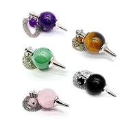 arana's - Pendules divination professionnelle en pierre naturelle - Pendules divinatoires universelles de radiesthésie en pierre naturelle et métal - Pour Reiki Feng-Shui Tarot Wicca Esotérisme (Pack