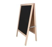 Aranaz - Ardoise Chevalet double face - Hêtre Massif - Noir - Idéal pour l'hôtellerie, les enfants, le restaurant, etc. - 55 cm x 34 cm x 100 cm