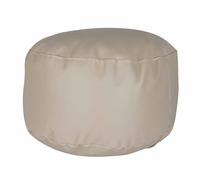 ARANAZ S.L. Pouf Ovale en Bois Ø40 x 26 cm, Couleur écru, Beige, Assise rembourrée et Confortable