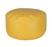 ARANAZ S.L. Pouf Ovale en Bois Ø40 x 26 cm Jaune Siège rembourré et Confortable