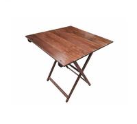 Aranaz | Table Flex Velador avec Tablettes | Pliable et Portable | Extérieur | Idéal pour Balcon, Jardin, Terrasse, Camping, Patio, Pique-nique et événements | Multiusages | Bois | Noyer | 70 x 70 x