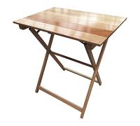 Aranaz | Table Flex Velador avec Tablettes | Pliable et Portable | Extérieur | Idéal pour Balcon, Jardin, Terrasse, Camping, Patio, Pique-nique et Evénements | Multiusages | Bois | Vernis | 50 x 70 x