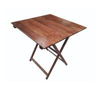 Aranaz Table flexible avec tablettes pliable et portable pour l'extérieur, idéale pour balcon, jardin, terrasse, camping, patio, pique-nique et événements | Multi-usages | Bois | Noyer | 50 x 70 x 76