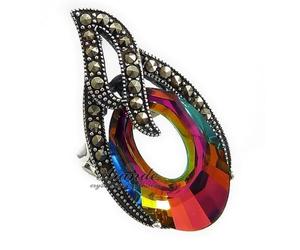 ARANDE Bague Vitrial Helios Admire, en argent sterling 925, avec certificat