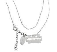 ARANDE Collier de célébrité en argent sterling 925 avec lame de rasoir