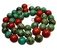 ARANDE Collier en argent sterling 925 avec pierres précieuses turquoise africaine corail