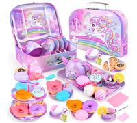 ARANEE Service à Thé pour Enfants, Service à Thé Jouets, Dînette Enfant Jeux de Cuisine, Jouet de Cuisine Faisant Semblant pour Enfants Filles