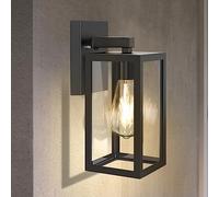 Aranzyec Appliques murales d'extérieur alimentées sur secteur, max 100 W E27 en aluminium, applique murale noire, étanchéité IP54, lampes de jardin pour porte d'entrée, terrasse, garage, porche