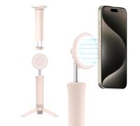 araree Magfie Pod Lite Trépied magnétique pour téléphone, compatible avec MagSafe, mini support rotatif à 360° pour smartphones iPhone et Galaxy (rose)