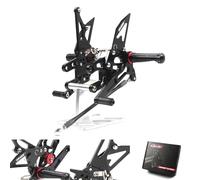 Arashi (Version 2.0) Réglables Commandes Reculées pour Ninja ZX10R ZX1000 2004-2005 Accessoires Repose Pieds Arrière Pédales Noir