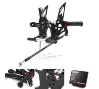 Arashi (Version 2.0) Réglables Commandes Reculées pour Ninja ZX10R ZX1000 ZX1000J 2011-2015 Accessoires Repose Pieds Arrière Pédales Noir