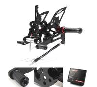 Arashi(Version 2.0) Réglables Commandes Reculées pour Suzuki GSX-S 750 GSX-S750Z 2015-2022, GSR 750 2011-2017 Accessoires Repose Pieds Arrière Pédales Noir