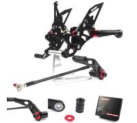 Arashi(Version 2.0) Réglables Commandes Reculées pour Suzuki GSXR 600 750 2006-2010 Accessoires Repose Pieds Arrière Pédales Noir