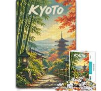 Arashiyama Bamboo Grove Kyoto Japan Vintage T Puzzle, 1000 pièces | Pour le temps libre à la maison : ce puzzle adulte 1000 pièces offre une activité classique pour les adultes.