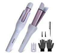 AraSyleon 32mm Boucleur à Cheveux Automatique, 2-en-1 Boucleur Automatique + Lisseur Cheveux, Revêtement Céramique, 3 Tem (160°C-200°C), Chauffage PTC et Coiffure Longue Durée