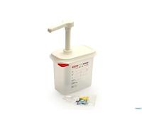 Araven CR821 GN Distributeur de sauce Taille 1/9 Capacité 1,5 L 190 mm x 176 mm x 108 mm Transparent