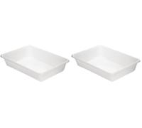 Araven J216 Plateau de Conservation Alimentaire Peu Profond (Lot de 2)