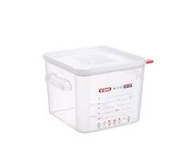 Araven Récipient carré transparent en polypropylène - 6 litres avec couvercle 235 x 235 x 190 cm
