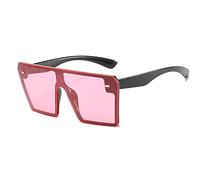 ARAWARA Lunettes de soleil carrées surdimensionnées des années 70, lunettes de soleil vintage rétro pour homme et femme, UV 400, Rose, taille unique