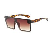 ARAWARA Lunettes de soleil carrées surdimensionnées des années 70, lunettes de soleil vintage rétro pour homme et femme, UV 400, Brun, One Size