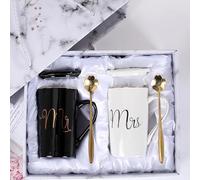Arawat Mr e Mrs Mugs Regali Di Anniversario Di Matrimonio Per Uomini Donne Set Di Tazze Regalo Di Anniversario Di Matrimonio In Argento Regali Di Matrimonio Per La Sposa e Lo Sposo Amico Regalo