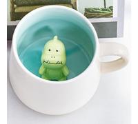 Arawat Mug dinosaure 3D 350 ml en céramique avec phrase amusante pour thé sucré, café, anniversaire, amis, femmes