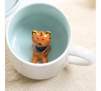 Arawat Mug Tiger Tazza Da Caffè Carina Tazza Da Tè In Ceramica 350ml Grande Tazza Da Caffè 3d Tazza Divertente Tazza Da Caffè Espresso Tazza Da Caffè Cappuccino Tazza Regalo Carino (Tiger)