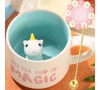 Arawat Tazza Di Unicorno Regalo Divertente 3d Animale Tazza Tazza Di Tè In Ceramica 350ml Tazza Di Caffè Divertente Dire Tazza Dolce Tè Tazza Di Caffè Regalo Di Compleanno Per Le Donne Fidanzata