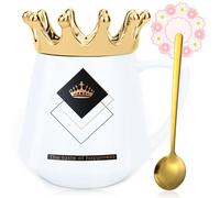 Arawat Tazza Dolce Con Coperchio Tazza Dolce Regalo Con Corona Tazza Da Caffè Per Tè Nero Tazza Da 350 Ml In Ceramica Regalo Di Compleanno Per Donne Ragazze Mamma Fidanzata