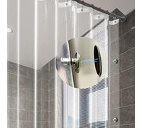 Arayarser Doublure de rideau de douche étroite de 61 x 183 cm avec aimants en bas et clips magnétiques pour garder fermé, très résistante, 61 x 183 cm, transparent