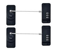 ArbaroClara Lot de 2 serrures de porte de réfrigérateur avec combinaison de sécurité pour enfants, serrure à code robuste sans clés, loquet de réfrigérateur pour armoire de congélation, noir