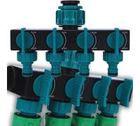 Arbeitsbedarf24.de Répartiteur 4 voies réglables pour tuyau d'arrosage