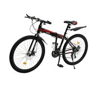ARBGO VTT pliable 26 pouces 21 vitesses, VTT de qualité supérieure pour adolescents et adultes, acier à haute teneur en carbone, frein à disque mécanique, hauteur réglable