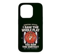 Arbitre de Basket Humour Jeu Contact et Coup de Sifflet Coque pour iPhone 15 Pro