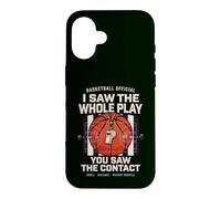 Arbitre de Basket Humour Jeu Contact et Coup de Sifflet Coque pour iPhone 16