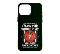 Arbitre de Basket Humour Jeu Contact et Coup de Sifflet Coque pour iPhone 16 Pro Max