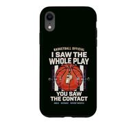 Arbitre de Basket Humour Jeu Contact et Coup de Sifflet Coque pour iPhone XR