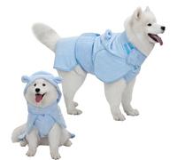 Arblina Manteau de séchage pour chien, serviettes épaisses double couche pour le séchage des chiens, peignoir en microfibre absorbant l'eau, serviette à capuche pour chiens de taille moyenne/grande