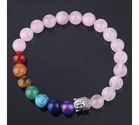 ARBM Bracelet Pierre Naturelle,Bracelet Chakra en Cristal Rose Rétro, Bracelet Anti-Anxiété Relax Bracelet en Cristal Porte-Bonheur, Bijoux Cadeaux pour Femmes