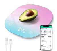 arboleaf Balance de Cuisine 10kg/0,5g, Rechargeable USB | Balance Alimentaire Précision, Balance Nutritionnelle Connectée, Calcule les Calories, Nutritionnelle Connectée, Écran LED