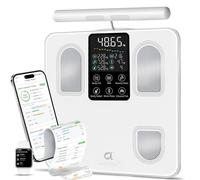 arboleaf Balance impédancemètre, balance pese personne connectée - Pèse personne avec mesure de masse grasse et musculaire, balance à 8 électrodes avec App & 27 Données de mesure-180kg