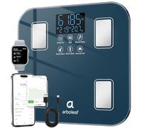 arboleaf Balance Impédancemètre Rechargeable USB, Jusqu'à 180 kg | Pese Personne Masse Graisseuse et Muscle, avec Grand Écran LED, 14 Données Corporelles, IMC, Bluetooth, Sans Pile