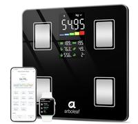 arboleaf Pèse-personne Intelligent avec Indicateur d'Impédance, Balance Connectée Bluetooth, Analyse Graisse Corporelle, Masse Musculaire, Grand Écran LED 180 kg / 400 lbs