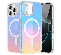 ÁRBOLORO Coque Magnétique pour iPhone 16 Pro Max, Soleil Couchant | Compatible avec MagSafe, Housse Translucide, Effet Iridescent, Procédé IMD, Anti-Chocs TPU+PC, Irisée Étui