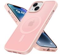 ÁRBOLORO Magnétique Coque pour iPhone 14 Plus 6,7 Pouces Compatible avec MagSafe, Étui Translucide Mat Housse Fine Bumper Antichoc Anti Rayure Case iPhone 14 Plus 6,7", Rose