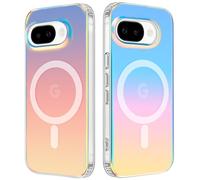 ÁRBOLORO Magnétique Irisée Coque pour Google Pixel 9a Compatible avec Magsafe, Étui Housse Iridescent Mate Fluorescente Colorée Antichoc Anti-Rayures Translucide Holographique Case